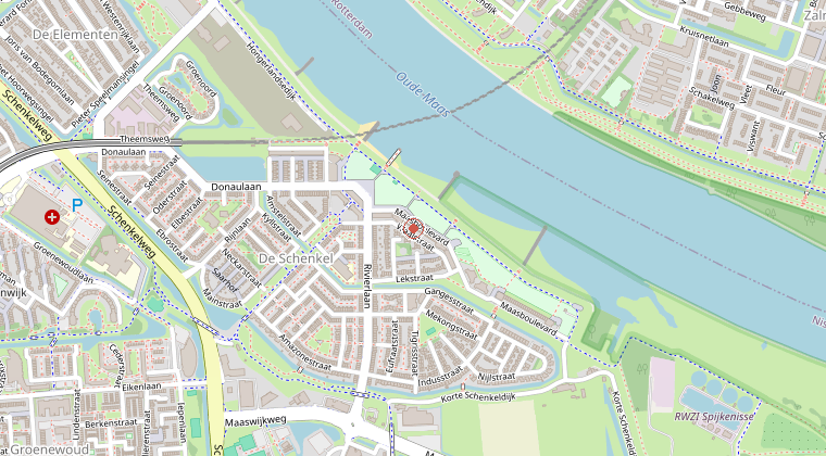Kaart van de omgeving van de melding