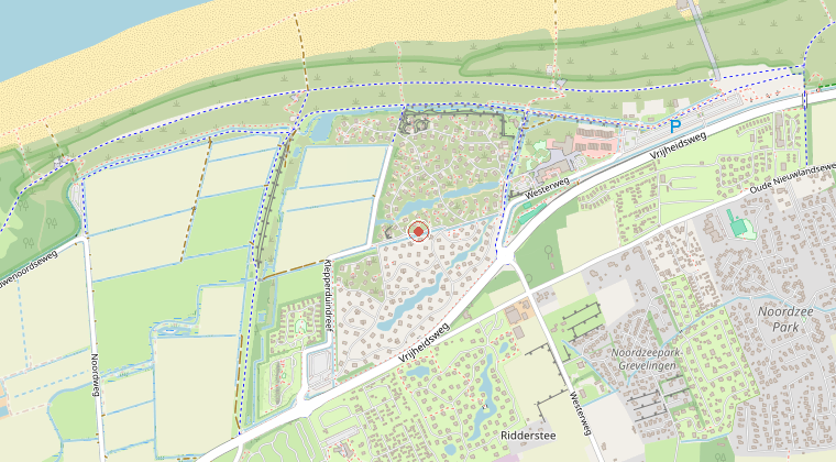 Kaart van de omgeving van de melding