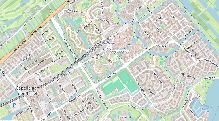 Kaart van de omgeving van de melding