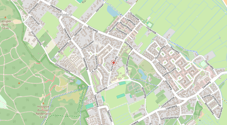 Kaart van de omgeving van de melding
