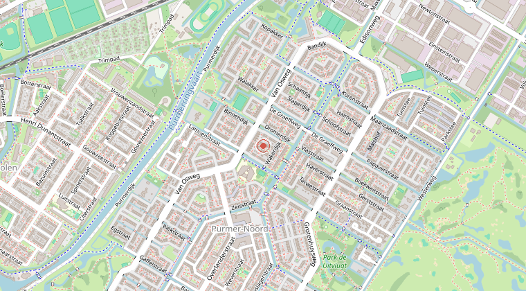 Kaart van de omgeving van de melding