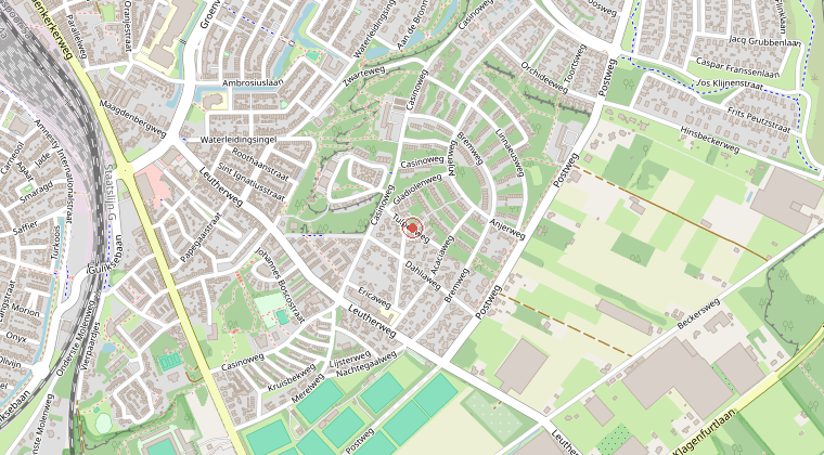 Kaart van de omgeving van de melding