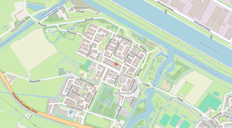 Kaart van de omgeving van de melding