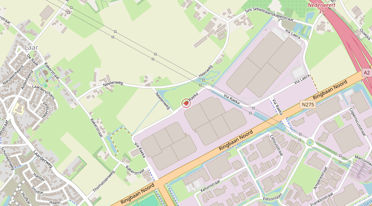Kaart van de omgeving van de melding