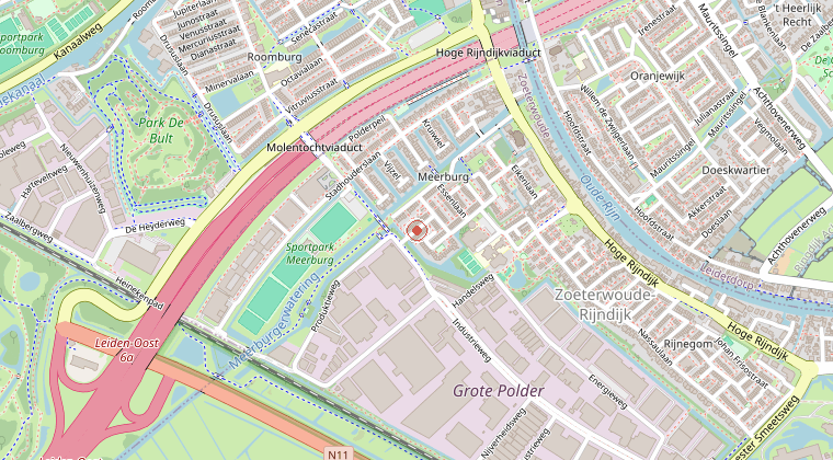 Kaart van de omgeving van de melding