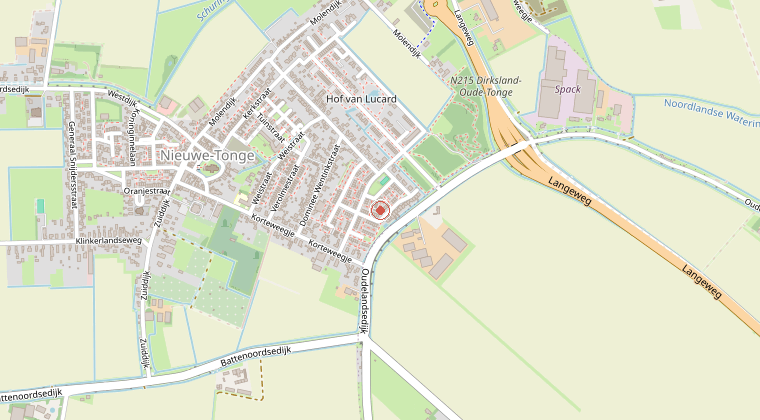 Kaart van de omgeving van de melding