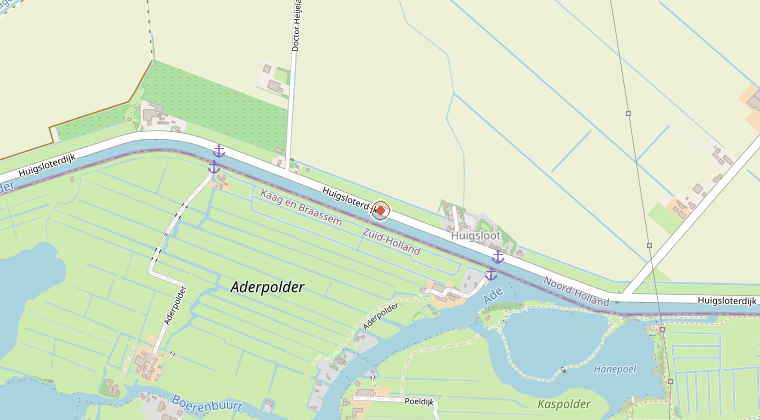 Kaart van de omgeving van de melding