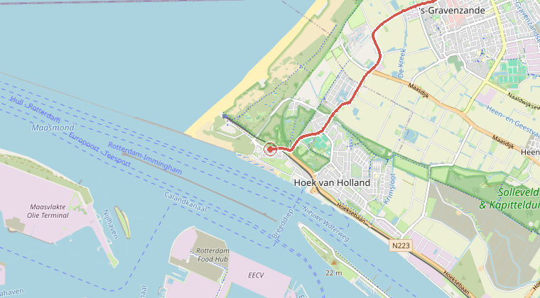 Kaart van de omgeving van de melding