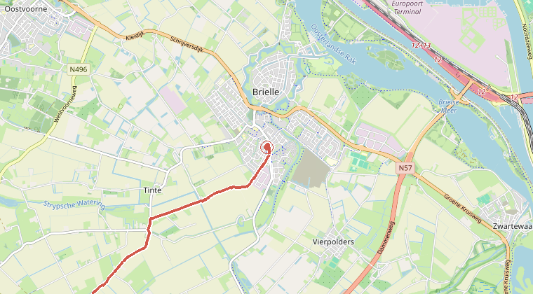 Kaart van de omgeving van de melding