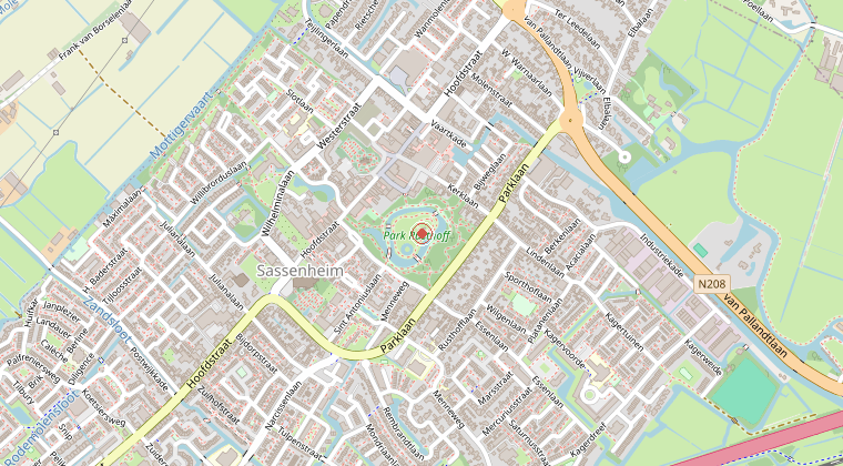 Kaart van de omgeving van de melding