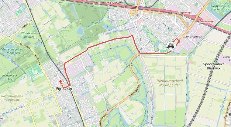 Kaart van de omgeving van de melding