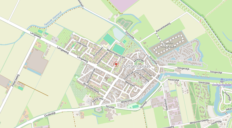 Kaart van de omgeving van de melding
