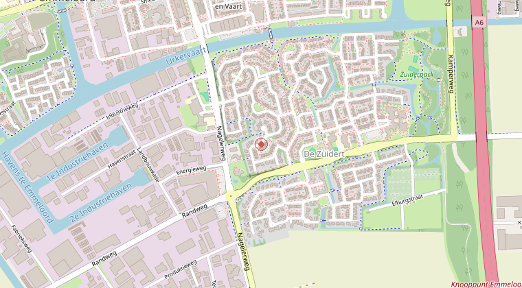 Kaart van de omgeving van de melding
