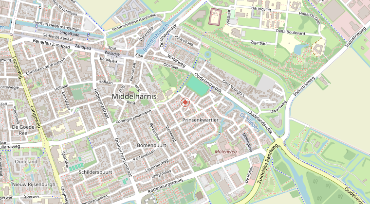Kaart van de omgeving van de melding