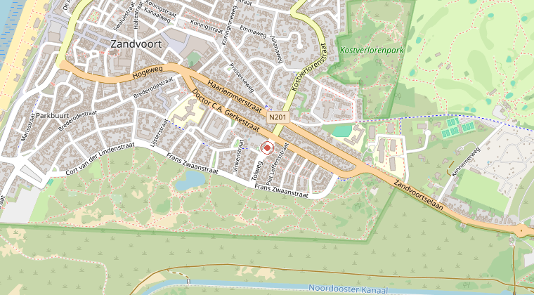 Kaart van de omgeving van de melding