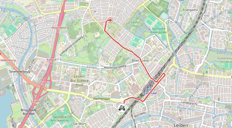 Kaart van de omgeving van de melding
