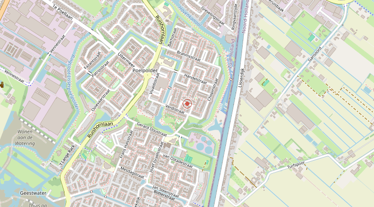 Kaart van de omgeving van de melding