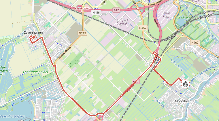 Kaart van de omgeving van de melding