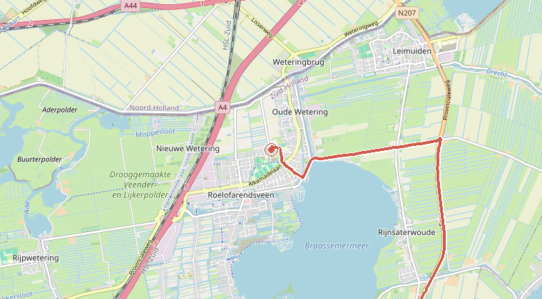 Kaart van de omgeving van de melding