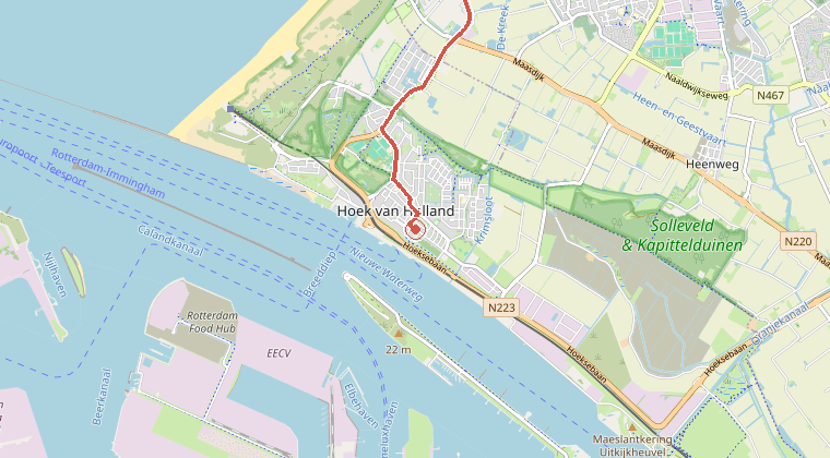 Kaart van de omgeving van de melding