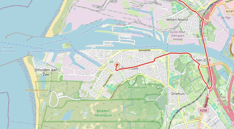 Kaart van de omgeving van de melding