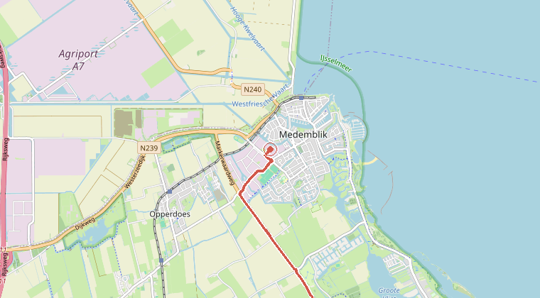 Kaart van de omgeving van de melding