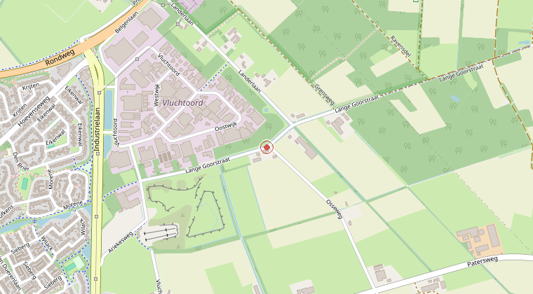 Kaart van de omgeving van de melding