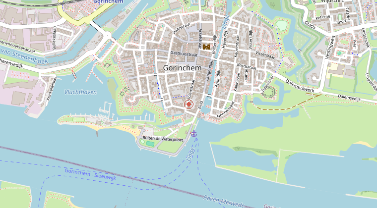 Kaart van de omgeving van de melding