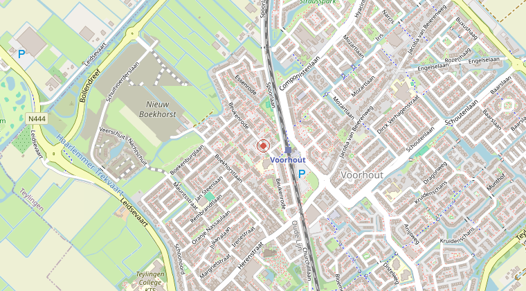 Kaart van de omgeving van de melding
