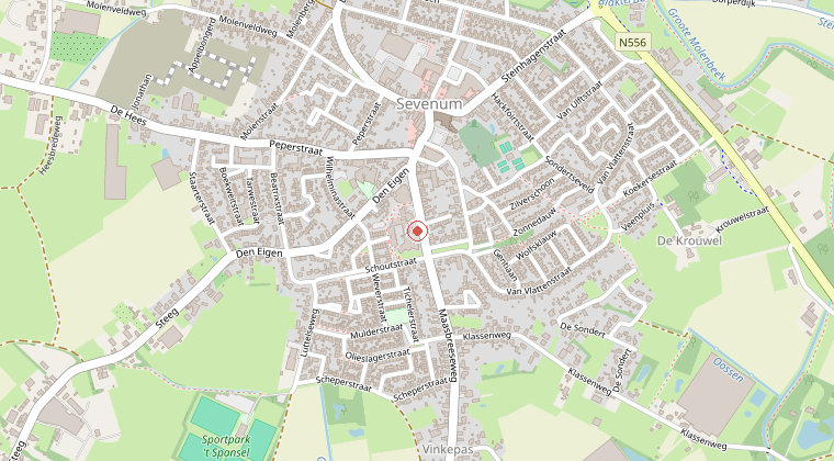 Kaart van de omgeving van de melding