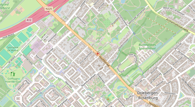 Kaart van de omgeving van de melding