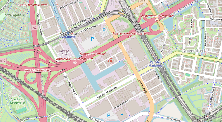 Kaart van de omgeving van de melding