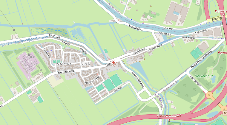 Kaart van de omgeving van de melding