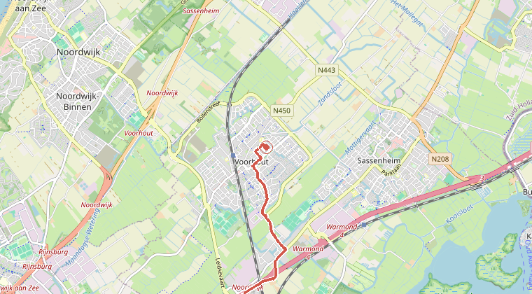 Kaart van de omgeving van de melding