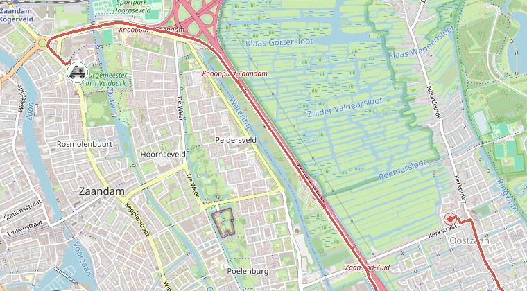 Kaart van de omgeving van de melding
