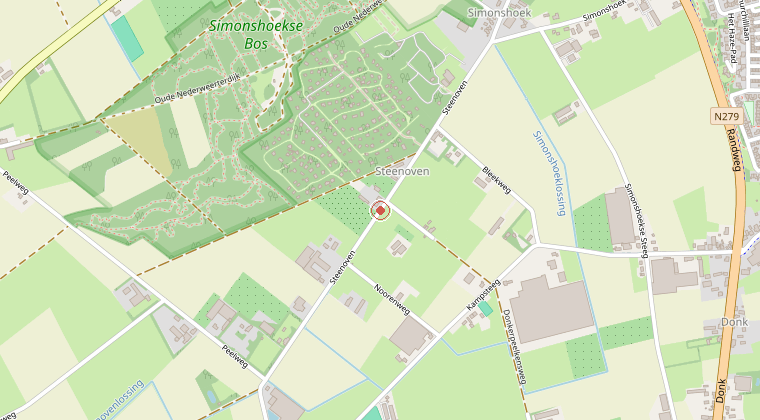 Kaart van de omgeving van de melding