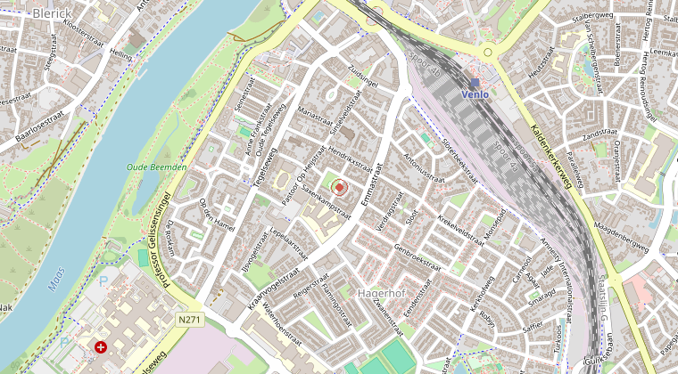 Kaart van de omgeving van de melding