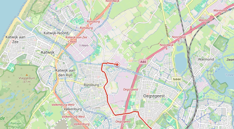 Kaart van de omgeving van de melding