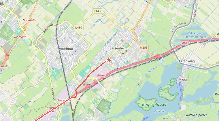 Kaart van de omgeving van de melding