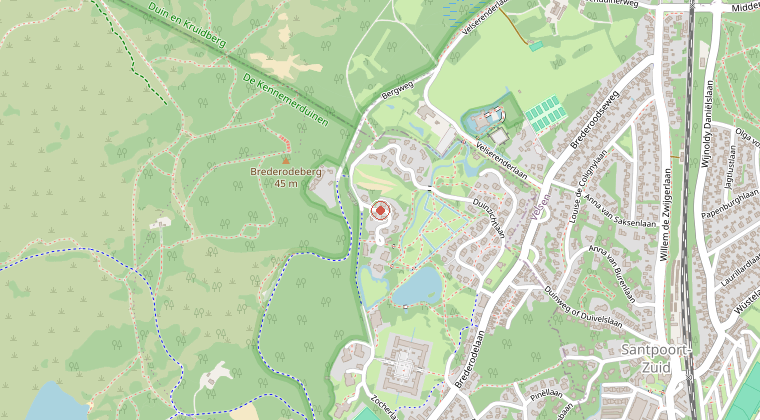 Kaart van de omgeving van de melding