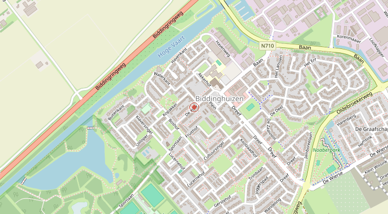 Kaart van de omgeving van de melding