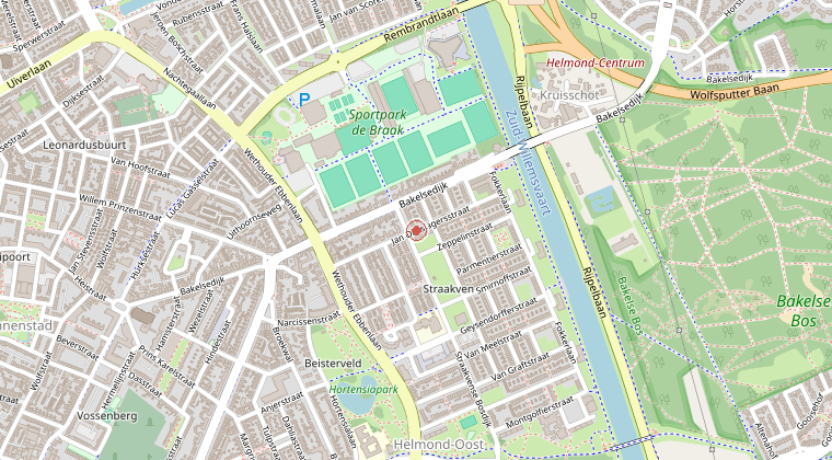 Kaart van de omgeving van de melding