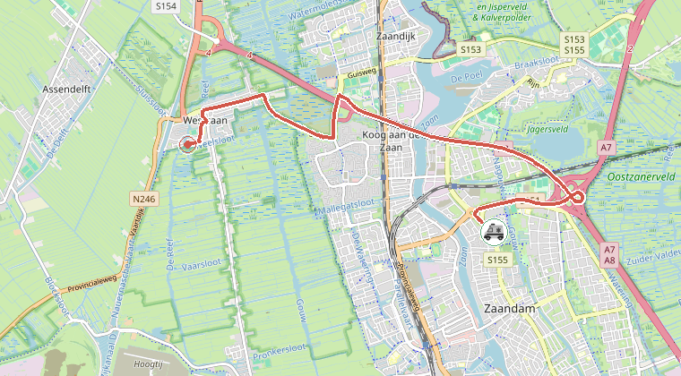 Kaart van de omgeving van de melding
