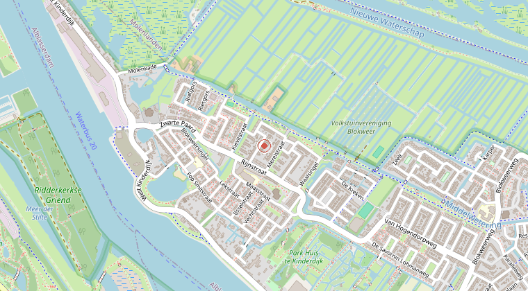Kaart van de omgeving van de melding