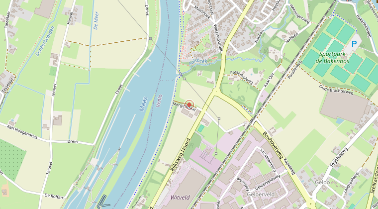 Kaart van de omgeving van de melding