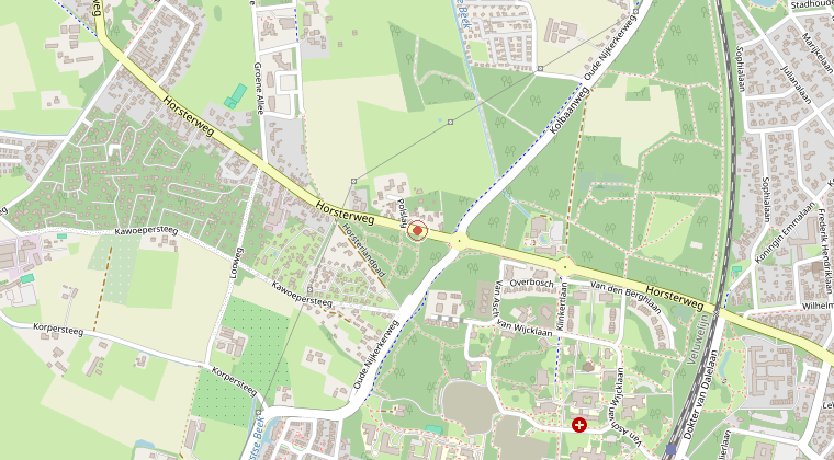 Kaart van de omgeving van de melding