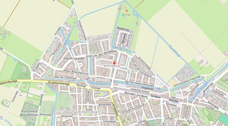 Kaart van de omgeving van de melding