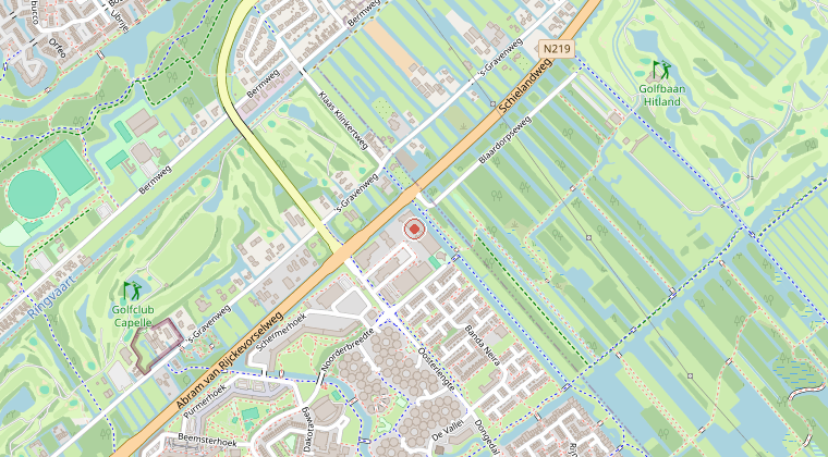 Kaart van de omgeving van de melding