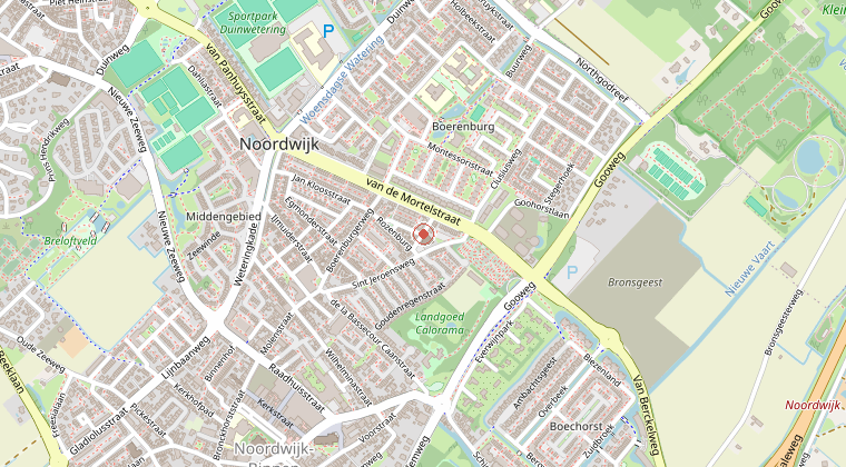 Kaart van de omgeving van de melding