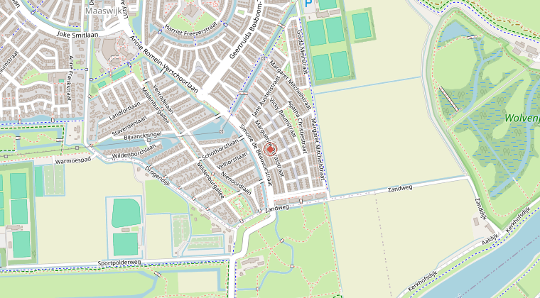 Kaart van de omgeving van de melding